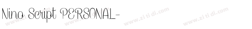 Nino Script PERSONAL字体转换